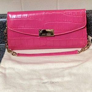 Hot pink clutch